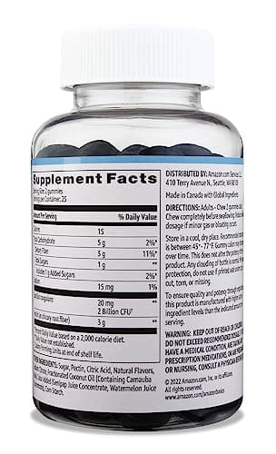 Amazon Basics Prebiotic & Probiotic Gummies, 2 Billion CFU, Blue Raspberry, 50 Count (2 per Serving) (Previously Solimo) - Image 2