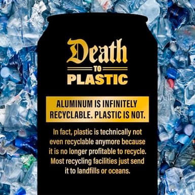 Liquid Death, Squeezed to Death, Orange-Flavored Sparkling Water, 8-Pack (19.2oz Cans), Low Calorie & No Artificial Sweeteners - Image 8