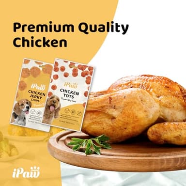 iPaw Chicken Tots Dog Treats for Puppy Training, All Natural Human Grade Dog Treat, Hypoallergenic, Easy to Digest (Chicken Tots) - Image 3
