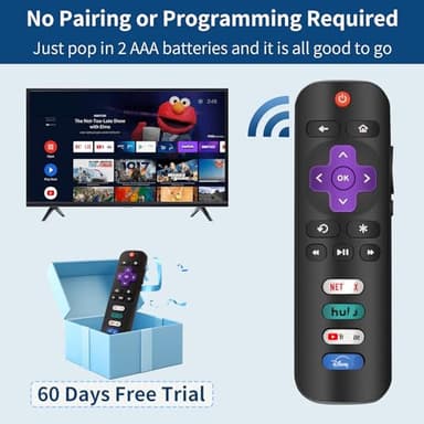 (Pack of 2) Replacement Remote Control Only for Roku TV, Compatible for TCL Roku/Hisense Roku/Sharp/Philips/Onn Roku/Insignia Roku (Not for Roku Stick and Box) - Image 6