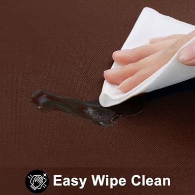 Smiry Rectangle Table Cloth 60x140 Inch, Waterproof Wipeable Vinyl Tablecloths Protector, Oil Spill Proof Plastic Table Cover for Dining, Picnic, Camping, Outdoor, Coffee - Image 3