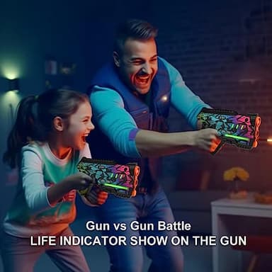 Laser Tag Set of 2, Lazer Tag Game for Kids Indoor & Outdoor Play, Gift Ideas for Kids Teens and Adults, Cool Toys for Teenage Ages 8 9 10 11 12+Year Old Boy & Girls - Image 5