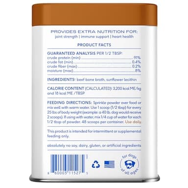 Native Pet Bone Broth for Dogs - Made with Real Beef Bone Broth, Dog Food Toppers for Picky Eaters - Provides Extra Hydration & Nutrition for Joint Strength, Immunity & Heart Health-48 Scoops - Image 8