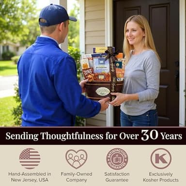 Broadway Basketeers Sympathy Care Package Gift Basket of Chocolates & Sweets.Send Condolences & Well Wishes with Beautiful Basket Enjoy Large Assortment of Sweets & Savory,Perfect for Mom Dad Friends - Image 6