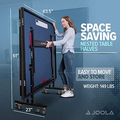JOOLA Inside Professional MDF Indoor Ping Pong Table with Quick Clamp Table Tennis Net and Post Set - 10 Minute Easy Assembly - Tournament Quality - Foldable with Single Player Playback Mode - Image 3