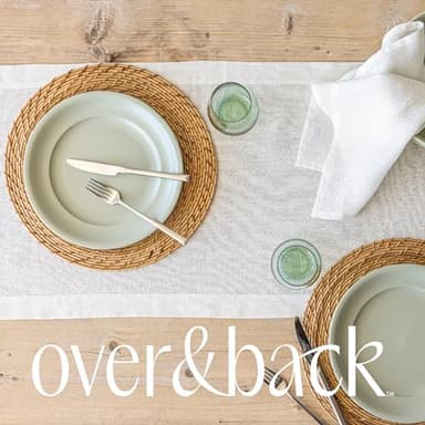 over&back 18x108 Washed 100% Linen Table Runner - Washable Table Runners for a Custom Home Decor Tablescape - Perfect for Coffee Table, Dinner Table, Living Room, and More - Ivory - Image 8