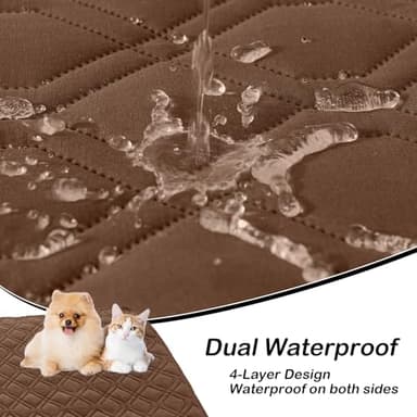 hyha Waterproof Dog Bed Blanket, Soft Pet Blankets, Waterproof Couch Cover for Dogs, Reversible Sofa Covers Washable for Furniture (30x70 Inch, Chocolate/Brown) - Image 2