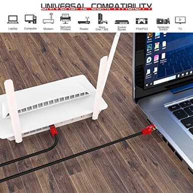 Boahcken Cat 8 Ethernet Cable 125 ft,1.5ft 6ft 10ft 20ft 25ft 30ft 75ft 100ft 150ft 200ft Heavy Duty High Speed Network Internet Cable,26AWG 40Gbps 2000Mhz,S/FTP Indoor&Outdoor Shielded LAN Cable - Image 4