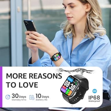 TOZO 2025 New Upgraded Smart Watch for Men Women for iPhone&Android, 1.83" Fitness Tracker Bluetooth Call [Answer/Make], IP68 Waterproof Sleep Monitor, 100+ Sport Modes - Image 7