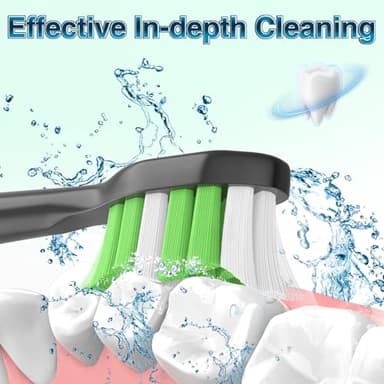 Aoremon Toothbrush Replacement Heads for Phillips Sonicare Replacement Brush Head Compatible with Most Philips Sonicare Click-on Electric Toothbrush, Black 10 Pcs - Image 2