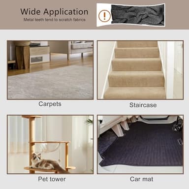 AIZAL Carpet Rake for Pet Hair Removal, Pet Hair Removal Tool Set of 2, 56” Long Handle Carpet Pet Hair Removal Carpet Scraper Dog Cat Hair Remover for Sofa, Couch, Car, Rug,Stairs - Image 5