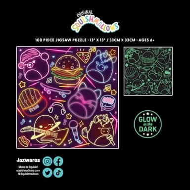 Buffalo Games - Glow in The Dark - Squishmallow Neon Lights - 100 Piece Jigsaw Puzzle - Image 8
