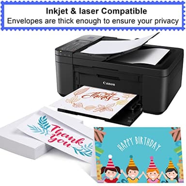 Joyberg Blank Cards and Envelopes 4x6, 30 Pack White Invitation Cardstock with 30 Pack Envelopes, Self-Seal Thank you Blank Greeting Cards and Envelopes, for All Occasions DIY, Print custom - Image 6