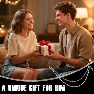 Miglaja Wallet Chain - Wallet Chains for Men, Pants Chains Double Clover and Cross Pocket Chains Punk Trousers Jeans Chains for Biker Heavy Skull Chain Belt Goth Accessories - Image 7