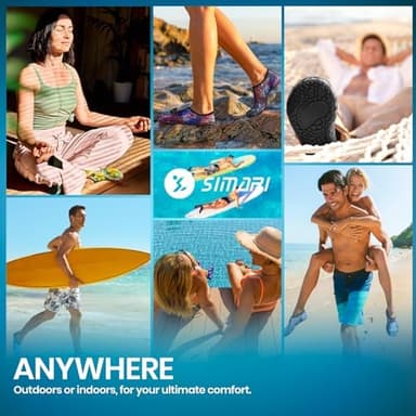 SIMARI Water Shoes for Women Men Swim Aqua Socks Beach Pool Essentials Barefoot Surf River Boat Kayak Sea Yoga Sand Exercise Sport Accessories Breathable Quick-Dry Adult Youth Kid Size SWS001 - Image 8