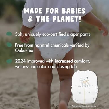 Eco by Naty Pull Ups - Hypoallergenic and Chemical-Free Training Pants, Highly Absorbent and Eco Friendly Pull Ups for Boys and Girls - Size (5) 3T-4T (26-40 lbs) – 80 Count - Image 3