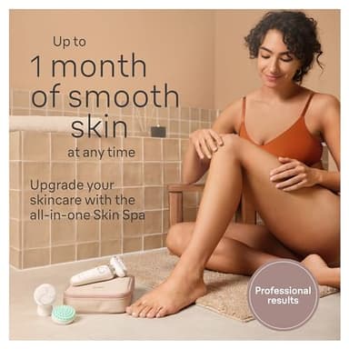 Braun Epilator Silk-épil 9 Flex SkinSpa, Hair Removal Device, 360 Flex and Pivoting Head, Wet and Dry, Includes Shaver Head, Trimmer Comb, Massage Pad, Exfoliation Brush and BodyTrimmer, SES9-481 3D - Image 3