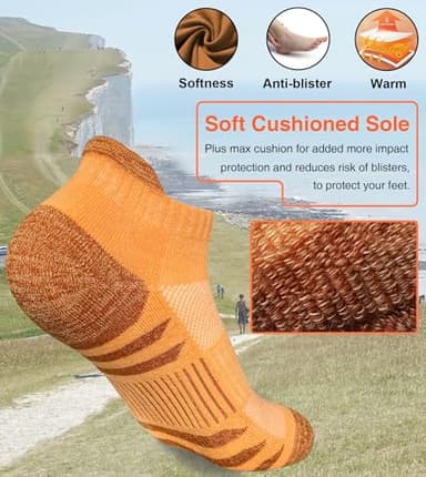 Heyoboy Womens Ankle Anti-blister Thick Cushioned Wicking Odor Resist Athletic Running Socks, Size 6-9, Colorful 5 Pairs - Image 2