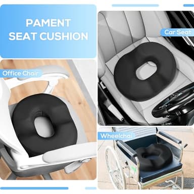 Donut Pillow Seat Cushion, Donut Chair Cushions for Postpartum Pregnancy & Hemorrhoids, Sciatica & Hip & Coccyx Pain Relief Desk Chair Cushion for Long Sitting Office Workers, Car Drivers - Image 7