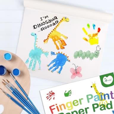AROIC 36 Sheets Finger Paint Paper 11 x 14 inches, Paint Pad for Kid, Fingerpaint Paper For Toddlers And Kids, Toddlers Art Supplies, Art Painting Pad Set for Finger Painting, Drawing - Image 5
