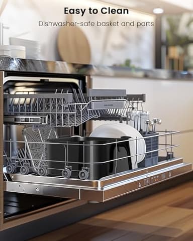 Nuwave Brio Plus Air Fryer 8 Qt, New & Improved, PFAS-FREE, 7 Digital One-Touch Cook Functions that AIR FRY, BAKE, ROAST, DEHYDRATE, TOAST, REHEAT, PREHEAT, 150 Presets, 50°F~400°F, 700/1500/1800W - Image 8