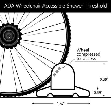 Duzzy 67 Inch Collapsible Shower Threshold Water Dam, Ideal for Wheelchair Accessible, Suitable for Accessibility ADA Handicap Showers - Image 2