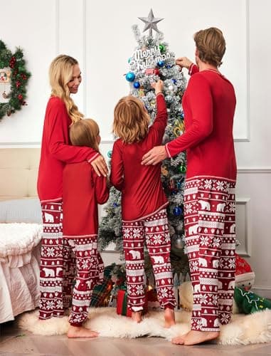 Ekouaer Family Matching Christmas Pajama Sets Christmas Pajamas Holiday Family Matching PJ Sets - Image 5