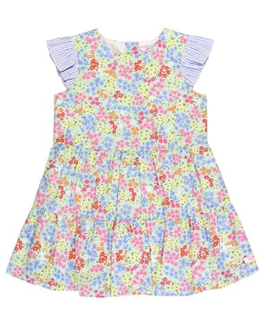 RuffleButts Petaling Around Flutter Sleeve Tiered Dress - 7 - Image 1