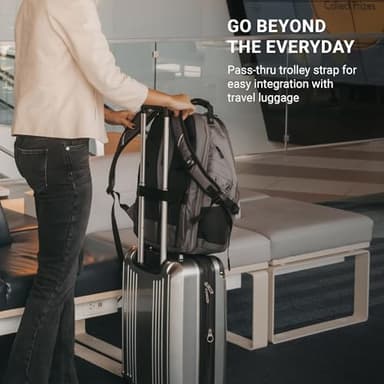 SwissGear 1900 ScanSmart 17” Laptop Backpack Navy Ballistic – Reflective Tech Backpack with ScanSmart Compartment – Multiple Organizer Pockets & RFID Scan Blocking Technology - Image 4