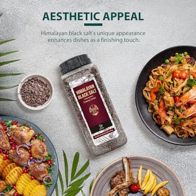 Soeos Himalayan Black Salt, Coarse Grain, 2.4 Pound (39 Oz), Gluten-Free, Natural Mineral Enriched, Natural Faux Egg Flavor, Egg replacement, Black Salt for Cooking (Pack of 1) - Image 9