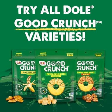 Dole Good Crunch Pineapple Dried Fruit Bites, Gluten Free & Vegan Snack, 1.4oz Bags (Pack of 6) - Image 6