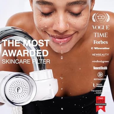 Filterbaby Skincare Filter 2.0, Bathroom Sink Filter Faucet for Skin Care, 99.9% Chlorine Removal - 0.000001 MM Carbon Fiber, Clinically Tested, Skin Hydration in 2 Weeks (White) - Image 2