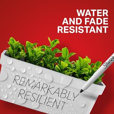 Sharpie Permanent Markers, Ultra Fine Tip, Black, 12 Count - For Classroom, Office, Home, Quick Drying, Fade Resistant, For Wood, Plastic, Paper, Metal, Ideal for Posters, Drawing, Coloring - Image 5