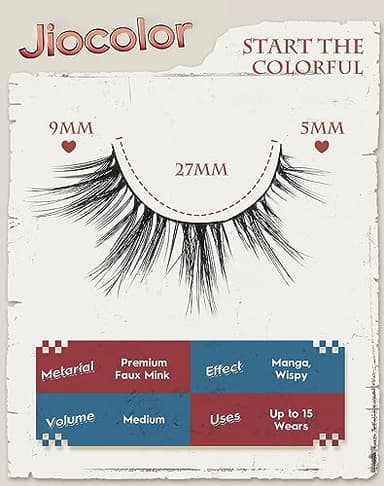 Natural Lashes That Look Like Extensions Strip Lashes Natural Look Thin Band Wispy Eyelashes 13mm Cat Eye False Eyelashes Foxy Eye Lashes 12 mm 7 Pairs S10 - Image 3