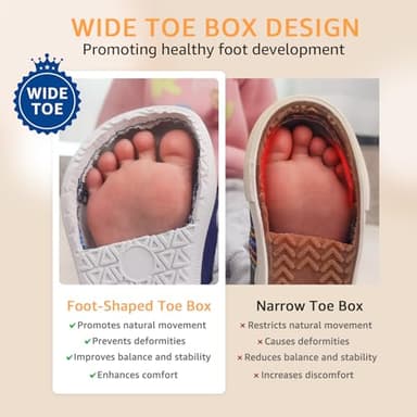 STQ KIDS Toddler Wide Toe Box Shoes:Boys Barefoot Shoe Kids Walking Shoes Boy Sneakers Non-Slip Zero Drop Toddler First Walking Shoe Comfortable Beigewhite Infant 4 - Image 3