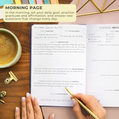 Clever Fox Gratitude Journal – Happiness, Positivity & Affirmation Daily Journal – Inspirational Daily Notebook – 3 Months, A5 (Mystic Blue) - Image 2