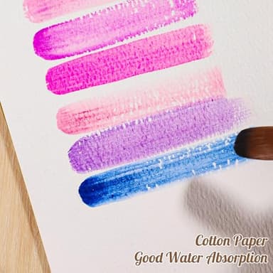 Prudiut 120 Sheets Watercolor Paper Bulk, 140 lb/300 GSM Cotton Cold Press White Paper, 5 x 7 Inch, Perfect for Kids, Students, Artists - Image 7