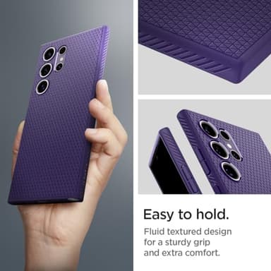Spigen Liquid Air Designed for Galaxy S24 Ultra Case (2024) [Military-Grade Protection] - Deep Purple - Image 4