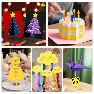 40 Sheets Colored Cardstock Colorful Card Stock Paper Color Cardstock Paper 8.5 x 11 Thick Card Stock Printer Papers for Inkjet Printing Office School Home DIY Crafts Decors Christmas Card Making - Image 5