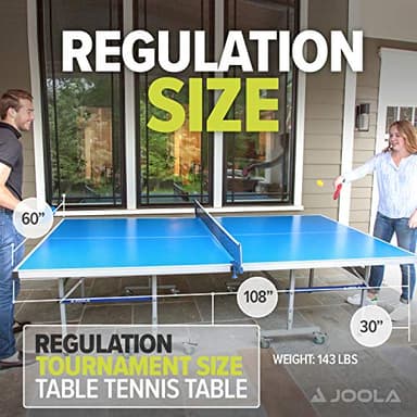 JOOLA NOVA DX Indoor/Outdoor Table Tennis Table with Weatherproof Net Set - Image 2