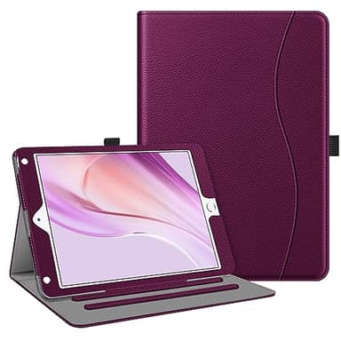 Fintie Case for iPad 6th / 5th Generation (2018 2017 Model, 9.7 Inch), iPad Air 2 / Air 1 (9.7 Inch) - [Corner Protection] Multi-Angle Viewing Stand Cover with Pocket, Purple - Image 1