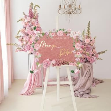 Minnhua Artificial Flower Garland Decorations Pink Floral Garland for Table 5.9Ft Silk Rose Vines Peony String Flowers for Home Centerpiece Wedding Room Party Backdrop Summer Decor - Image 7