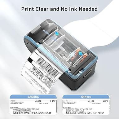 JADENS Bluetooth Thermal Label Printer, Wireless Label Printer with Built-in Paper Bin, Compatible with iOS, Android, Windows, Mac, Chromebook, Widely Used for Etsy, Ebay, Shopify, USPS - Image 7