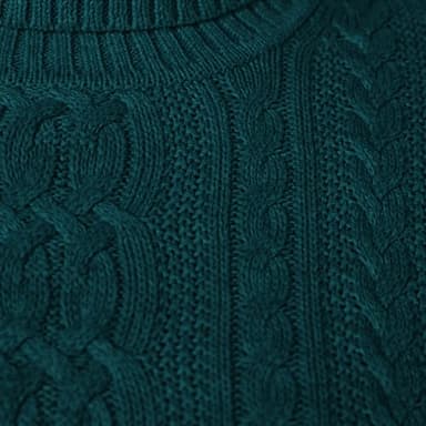 Amazon Essentials Women's Fisherman Cable Turtleneck Sweater (Available in Plus Size), Forest Green, Large - Image 7