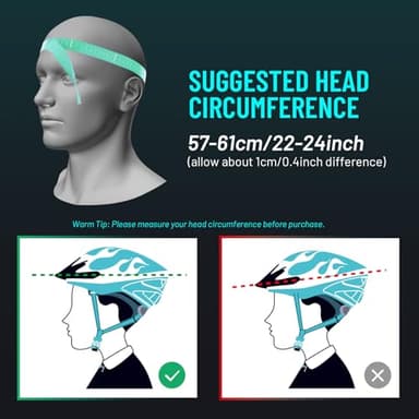 Favoto Bike Helmet Adult: Bicycle Helmet for Men Women - Lightweight Cycling Helmets with Led Light Detachable Magnetic Goggles, Breathable Road Bike Mountain Ebike Helmets Adjustable Dial Fit Red - Image 6