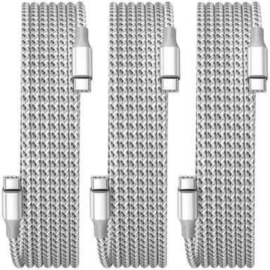 KYEHD USB C Cable,3 Pack 10FT USB C to USB C Cable 60W Type c Charger Fast Charging Cord,USB C Charger Nylon Braided Compatible iPhone 16 Pro/15 Pro/Plus/Max/iPad/MacBook and More - Image 1