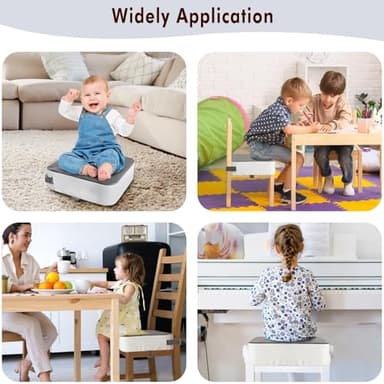 TOTIDYH Toddler Booster Seat for Kitchen Chair, Non-Slip Kids Dining Table Booster Seat with Adjustable Safer Straps, Portable Baby Eating Travel Increasing Cushion - Image 6