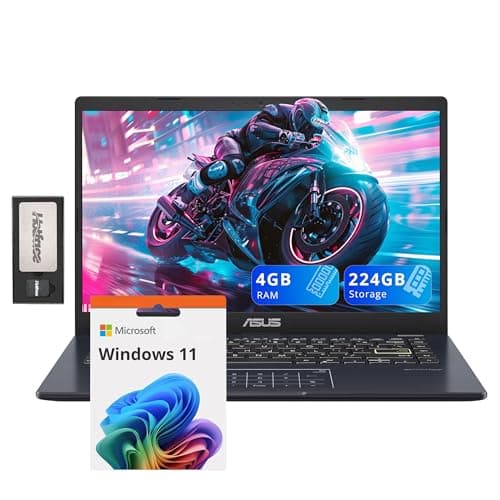 ASUS 14" FHD Laptop, Intel Pentium N6000 Processor, 4GB RAM, 224GB Storage(64GB eMMC+160GB Docking Station Set), Intel UHD Graphics, Webcam, Bluetooth, Win 11, Star Black - Image 1