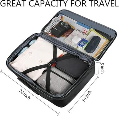 Vancropak Carry On Backpack, 40L Expandable Extra Large Travel Backpack, Flight Approved Water Resistant Luggage Suitcase Daypack, Lightweight College Business Weekender Bag for Men & Women, Black - Image 4