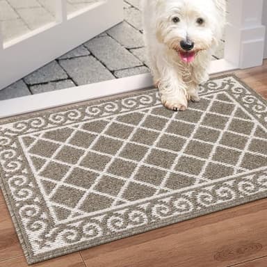 HEBE Indoor Door Mat 24''x36'' Non Slip Front Door Welcome Mats Washable Shoe Mats Dirt Trapper for Entryway Low Profile Kitchen Carpet for Entrance Hallways Entrance Mat for Dogs - Image 8
